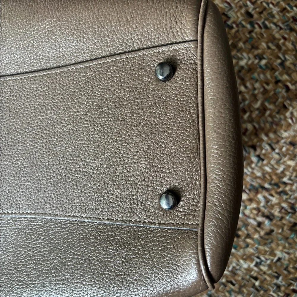 Coach Large Rowen in Dark Slate Pebbled Leather Bowling